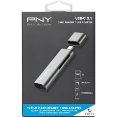 "PNY USB-C Card Reader - High-Speed Data Transfer & Versatile Compatibility | Product No. 3536403358273"